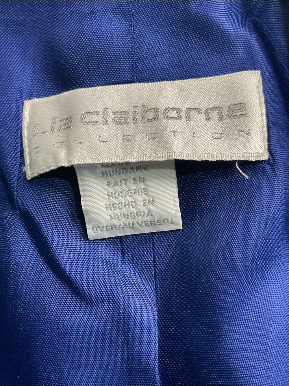 Vintage Liz Claiborne Collection Tropical Linen Blazer Floral Palm Print Women's - Picture 6 of 7